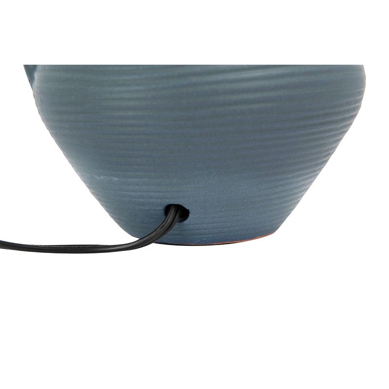 Terracotta Table Lamp with Cotton Shade Gray - 3R Studios