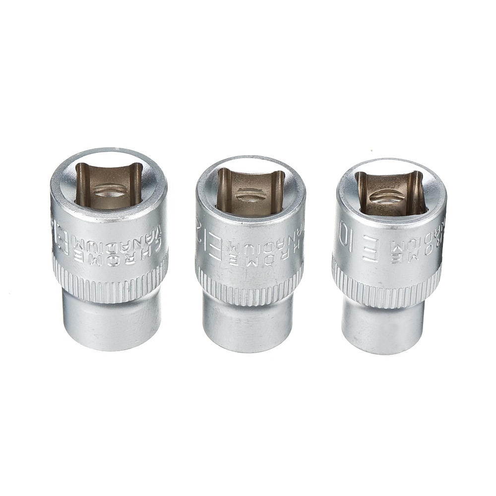 17pcs Tamper Proof Socket Adapter Set Chrome Vanadium Steel Bit Socket Sleeve Tool