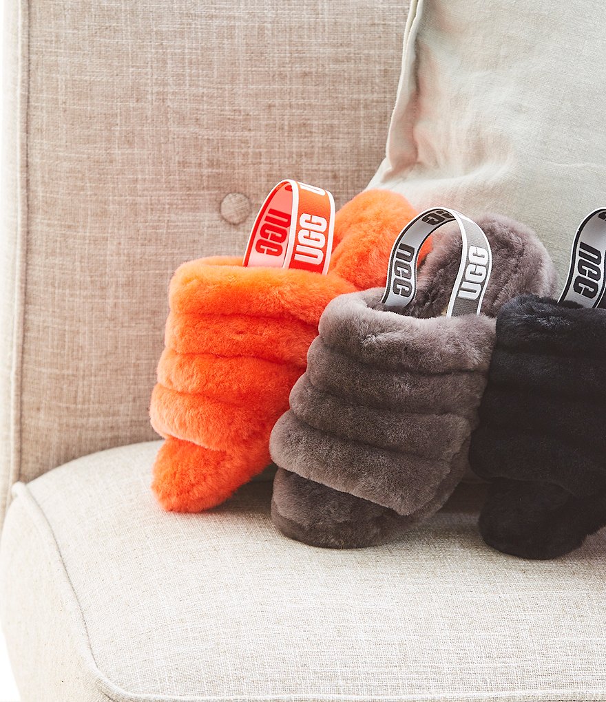 UGG&reg; Logo Fluff Yeah Fur Slides