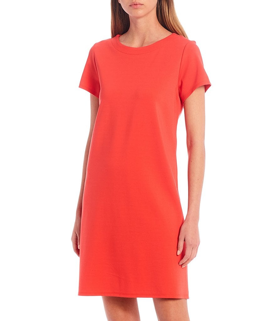 Jude Connally Ella Ponte Short Sleeve Shift Dress
