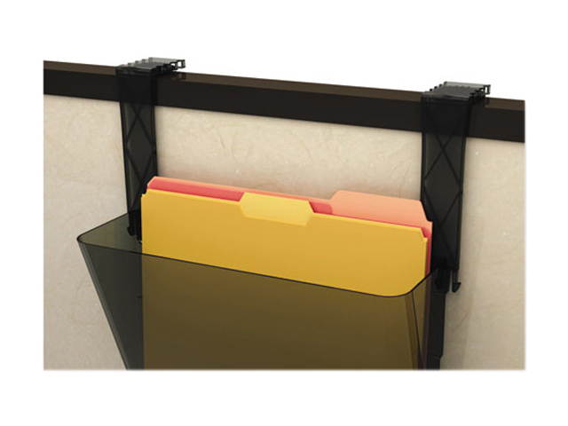 Deflect-o 391404 Plastic Partition Brackets, Set of Two, Black