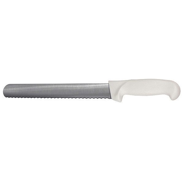 Crestware 12" Serrated Slicer Knife, White   KN53