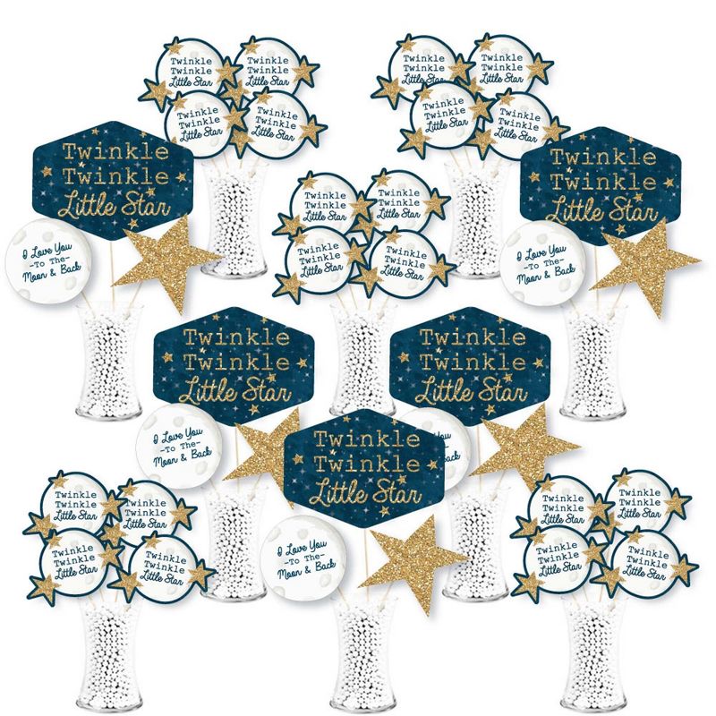 Big Dot of Happiness Twinkle Twinkle Little Star - Baby Shower or Birthday Party Centerpiece Sticks - Showstopper Table Toppers - 35 Pieces