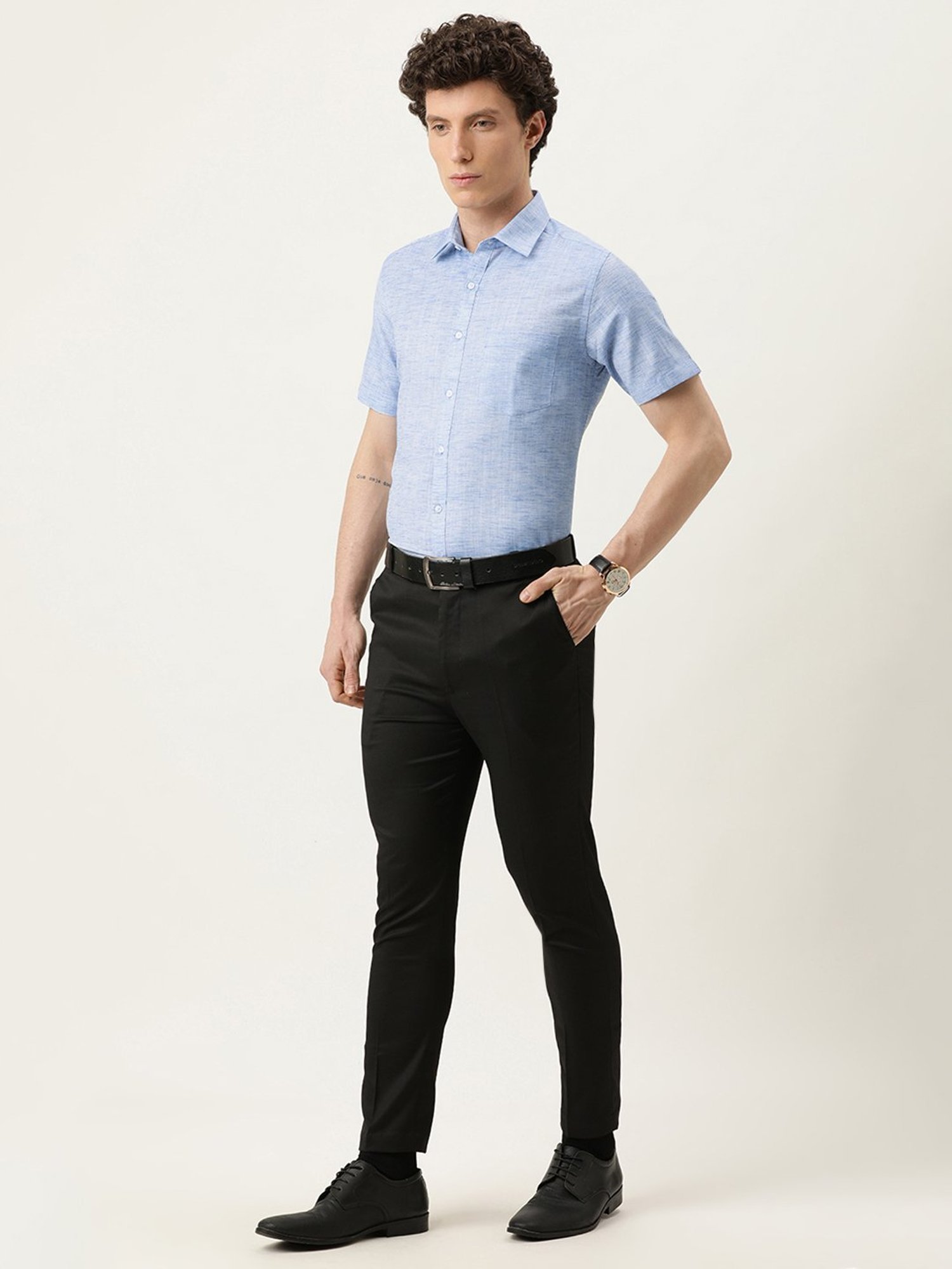 IVOC Blue Slim Fit Shirt
