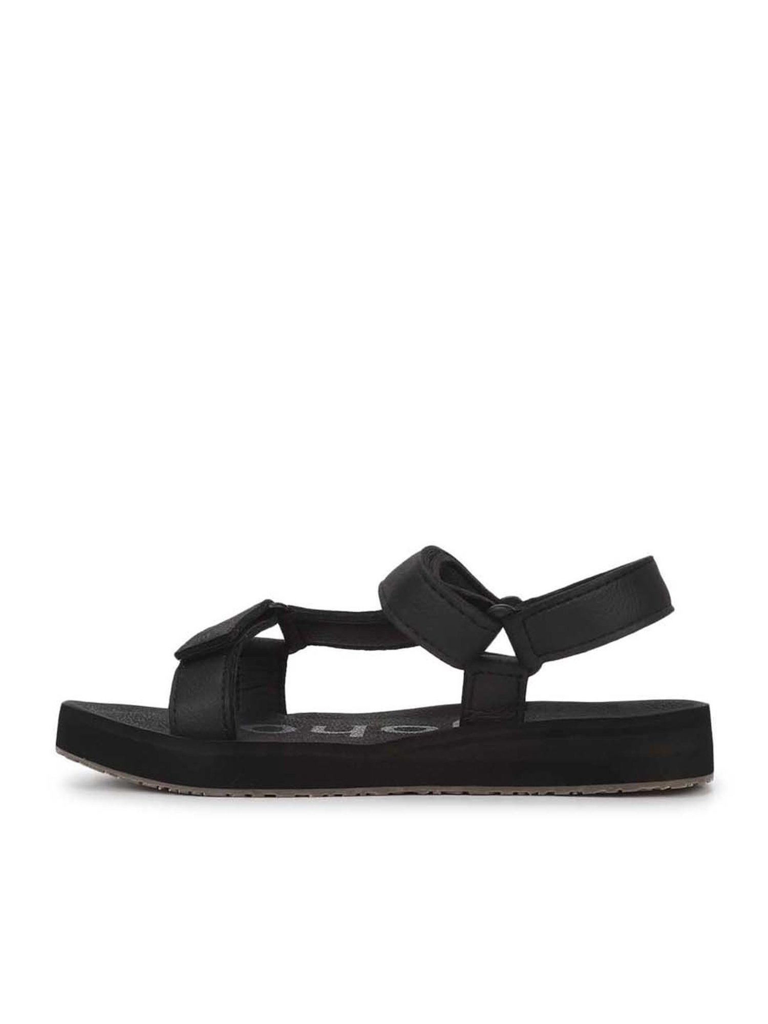 Yoho Men's Black Floater Sandals