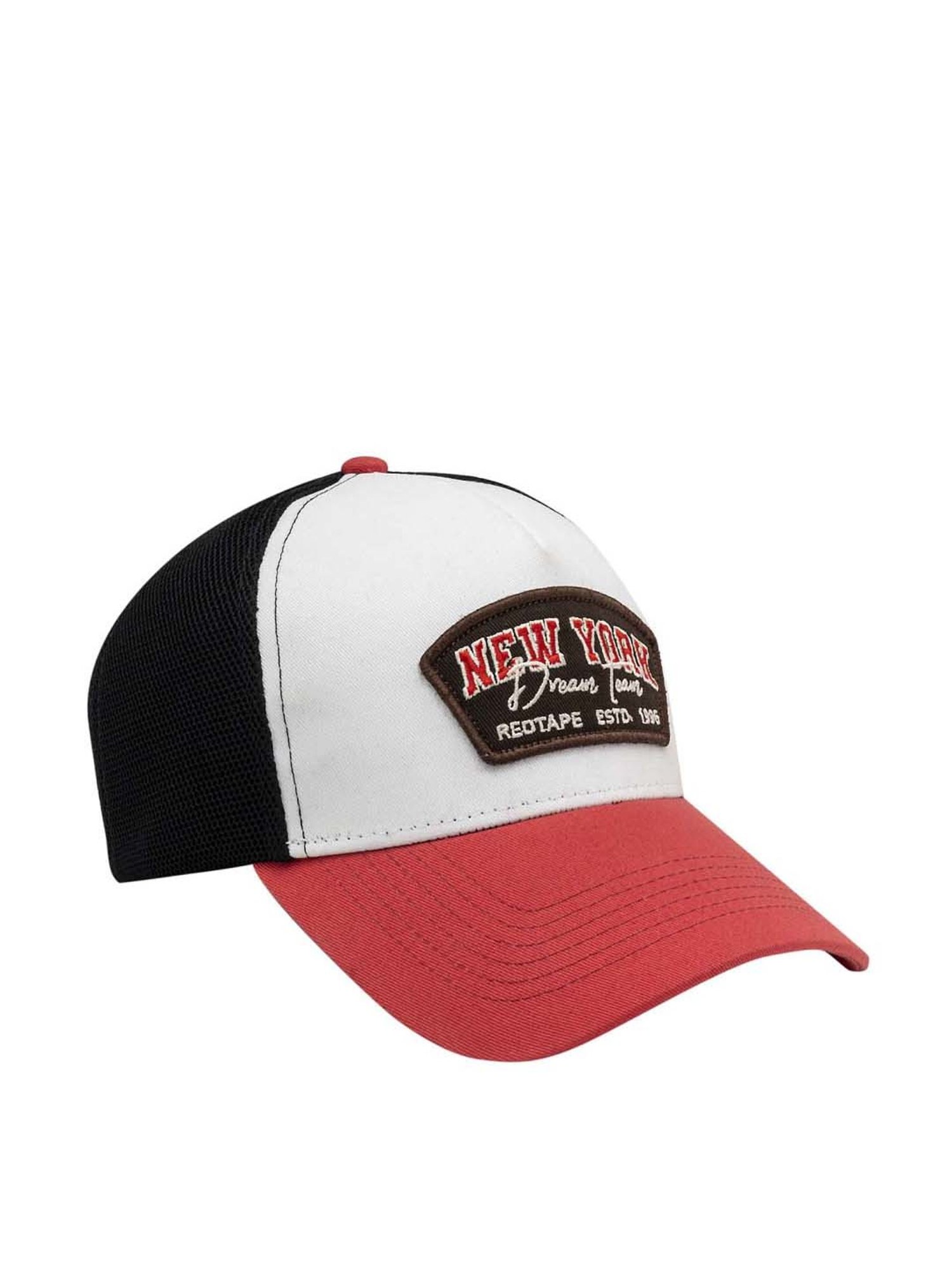 Peter England Black & Green Color Block Baseball Cap