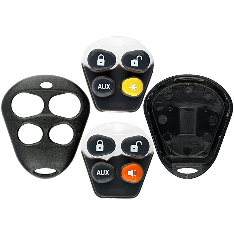 Keyless Entry Remote Control Starter Car Key Fob Case Shell Outer Cover Button Pads For Viper Automate Alarms