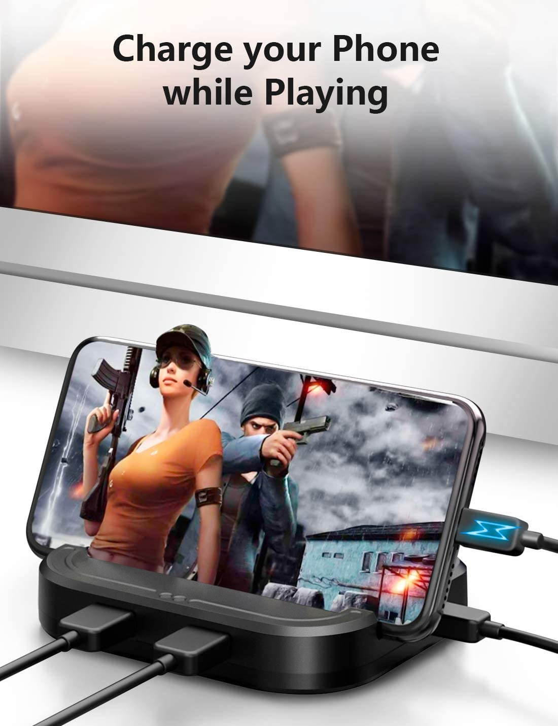 Yijianxi USB C Wired PUBG Mobile Game Keyboard Mouse Converter Adapter, no Lagging Gaming Controller Gamepad USB 3.0 Port for Shooting Games, Compatible with Android Phone/Tablets