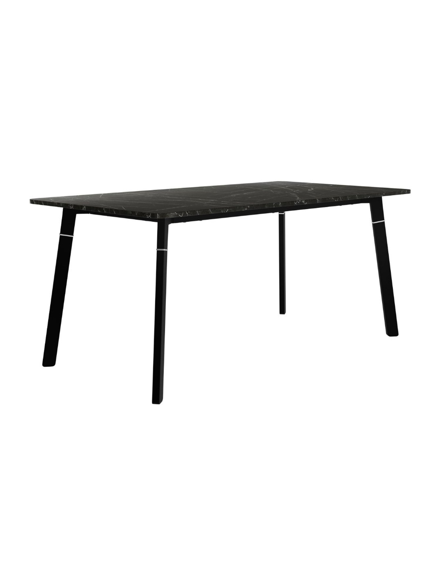 Godrej Interio Aclectic Black HMR Board 6 Seater Rectangular Dining Table
