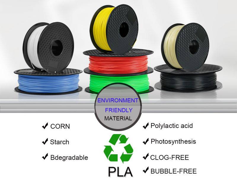 PLA 3D Printer Filament ,1.75mm with Dimensional Accuracy +/- 0.03mm,1 kg Spool,(2.2lbs),Fit Most 3D FDM Printer