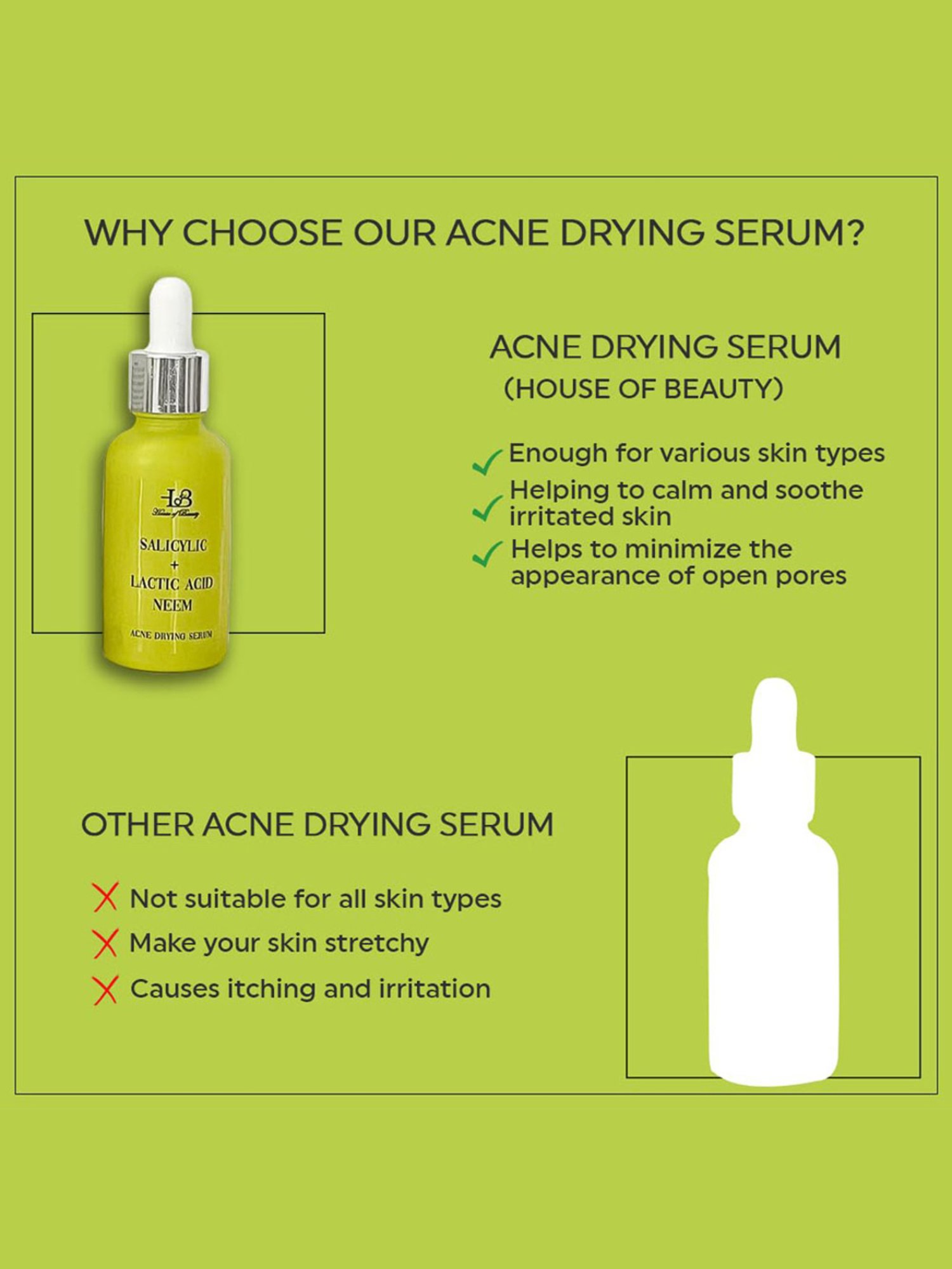 House of Beauty Acne Drying Serum - 30 ml