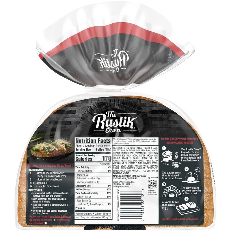 The Rustik Oven Hearty Grains & Seeds Bread - 16oz
