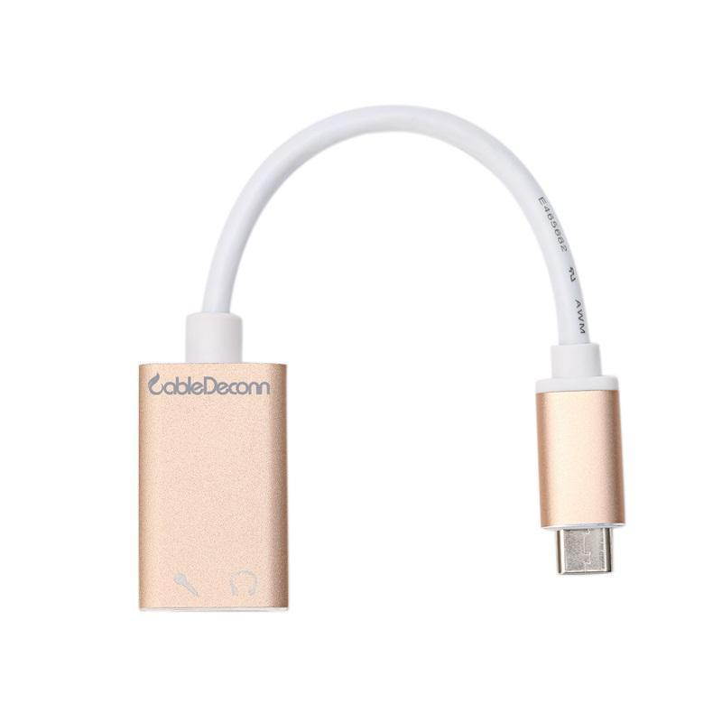 USB C Type C 3.1 to 3.5mm Stereo Microphone Earphone Audio Adaptor Cable Cord