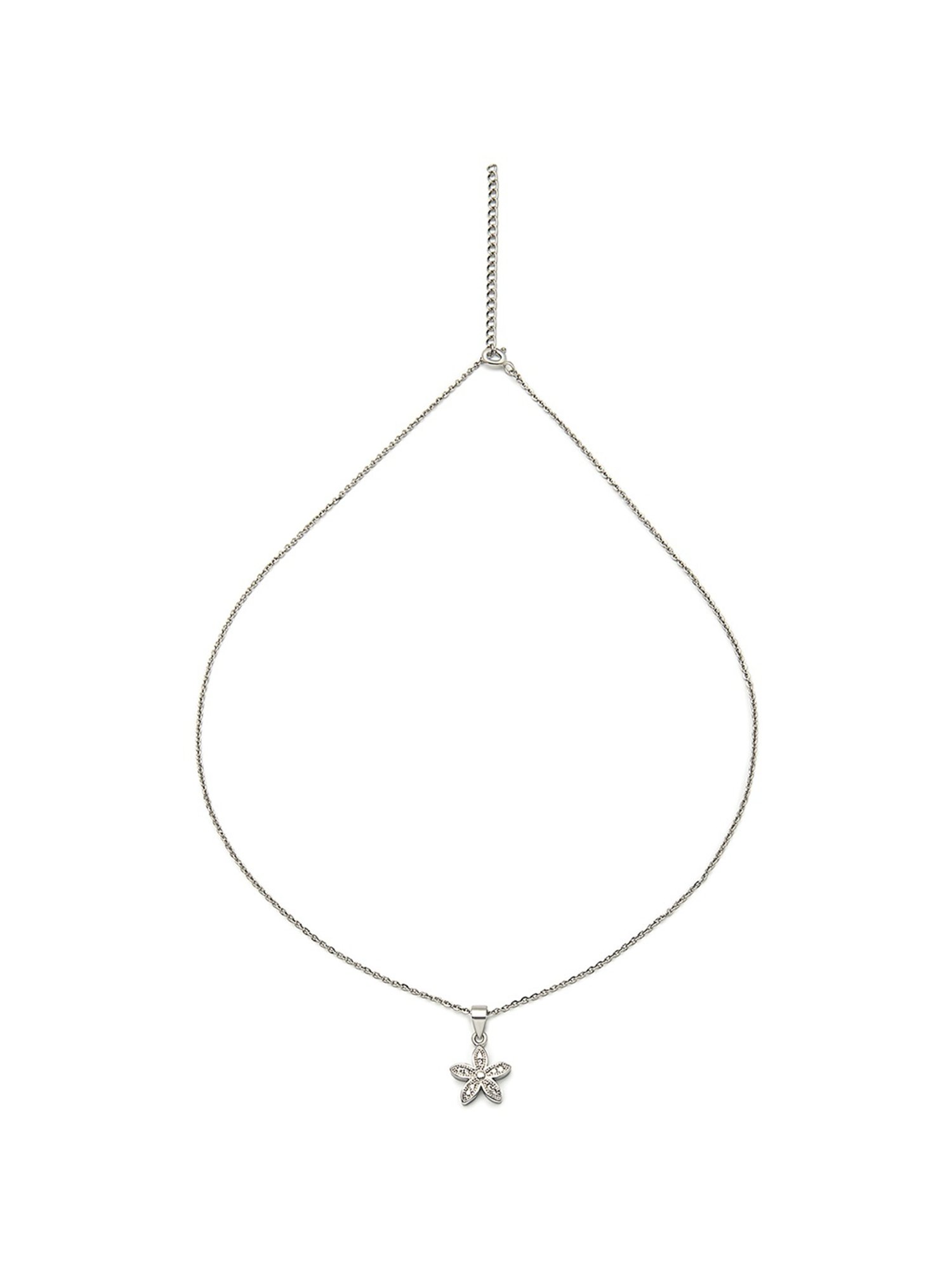 Silberry 92.5 Sterling Silver Lily Pendant Chain