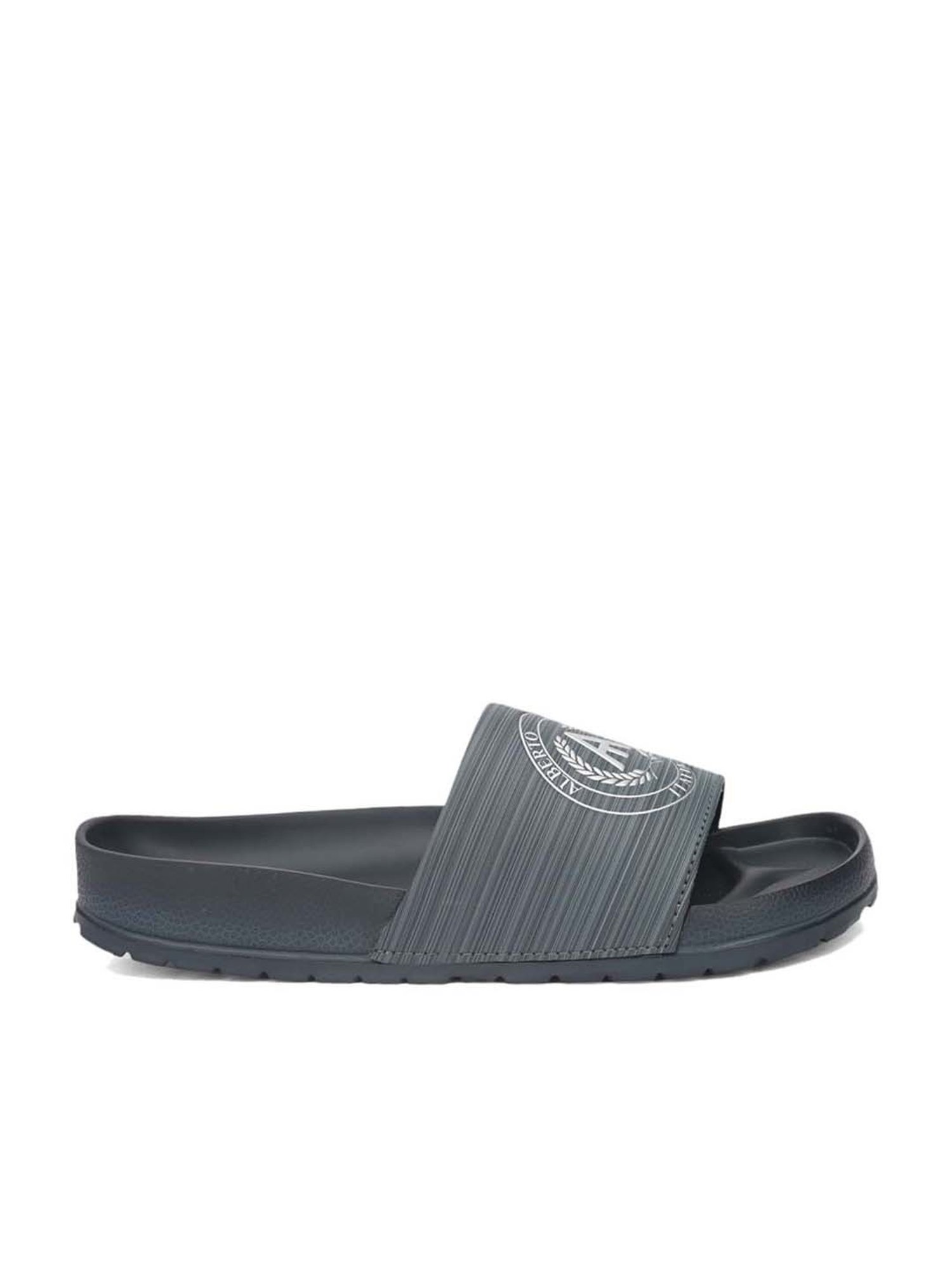 Alberto Torresi Men's Grey Slide Sandals
