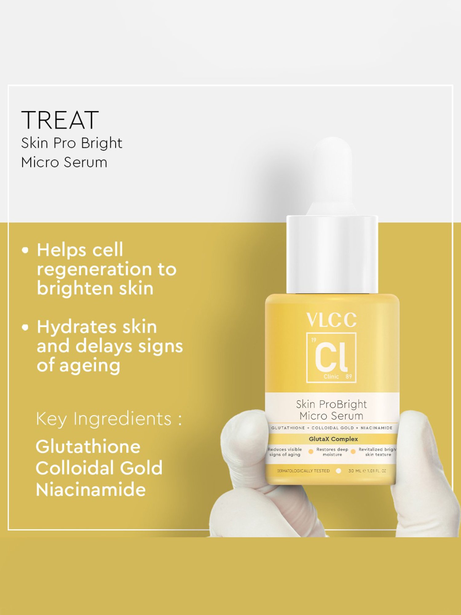 VLCC Clinic ProBright Micro Serum & Cica Cream Combo