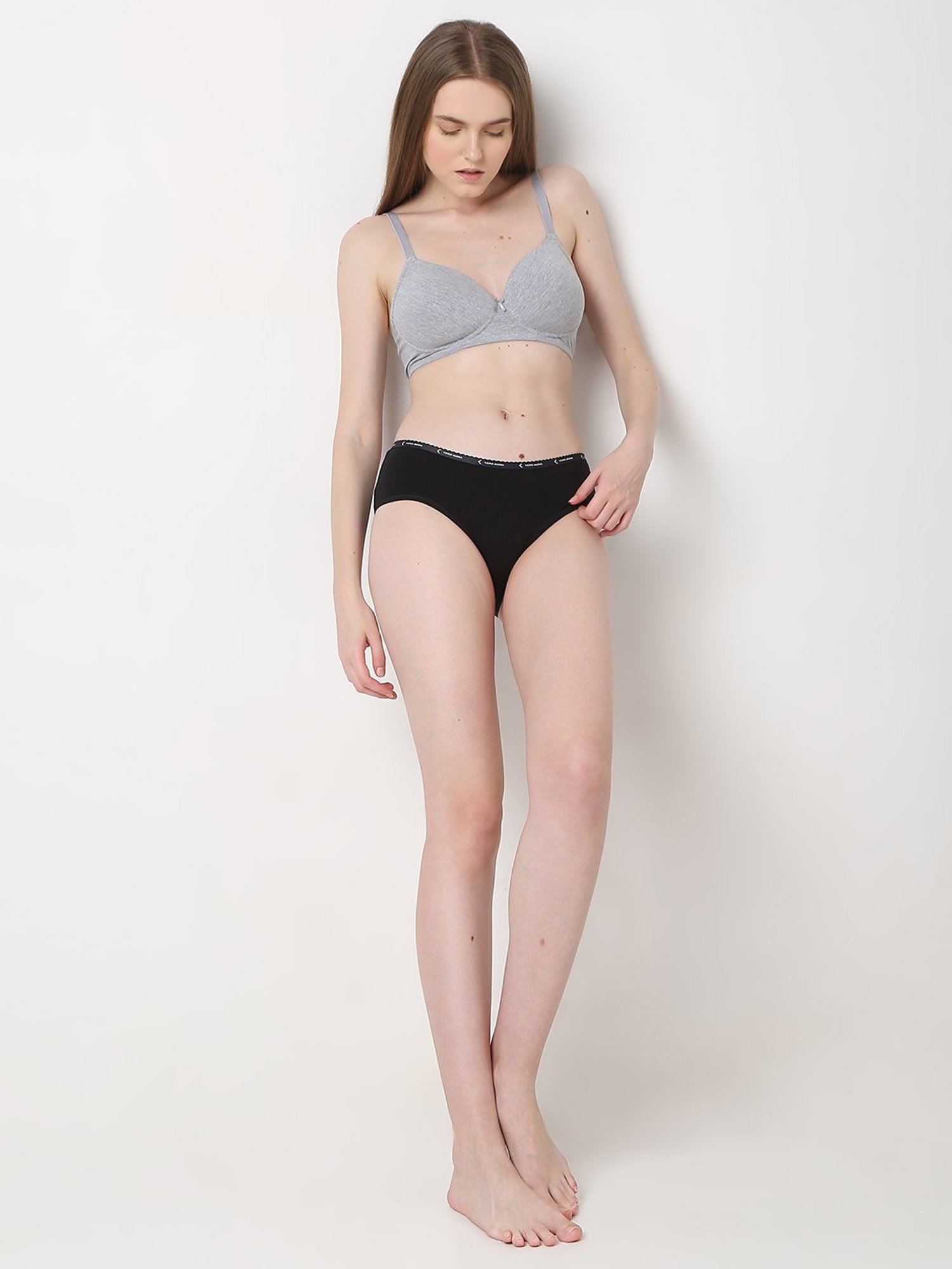 Vero Moda Intimates Grey Melange Non-Wired Full Coverage Bra