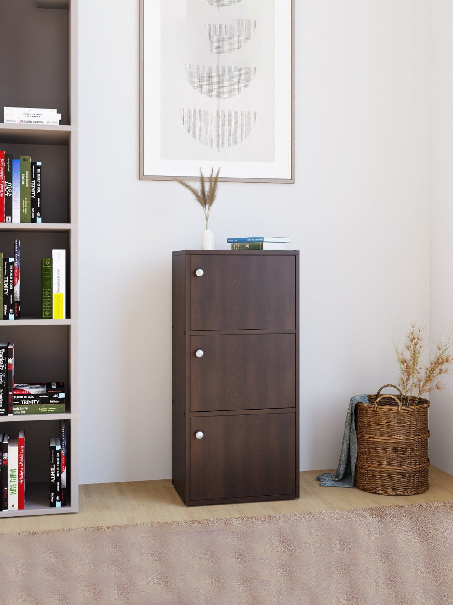 Nilkamal Troy Black Engineered Wood Book Case