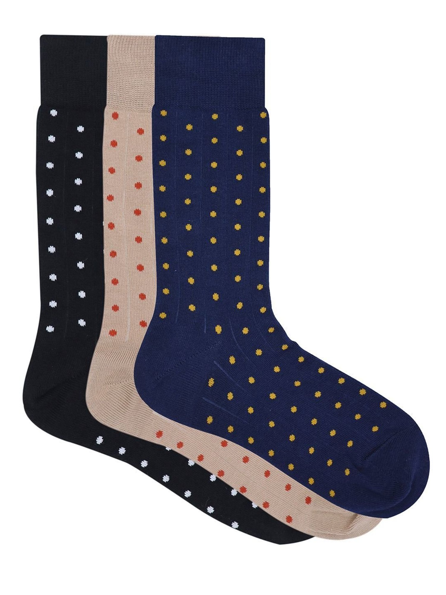 Balenzia Multicolor Free Size Polka Dot Socks - Pack of 3