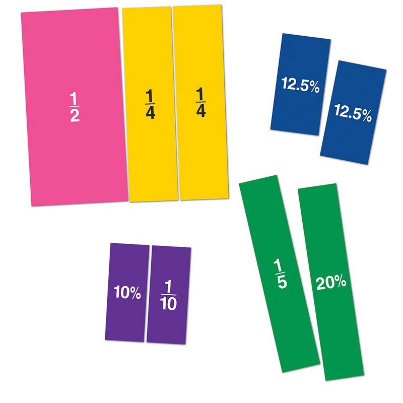 Learning Resources Double-Sided Magnetic Fraction Squares, 51 Pieces