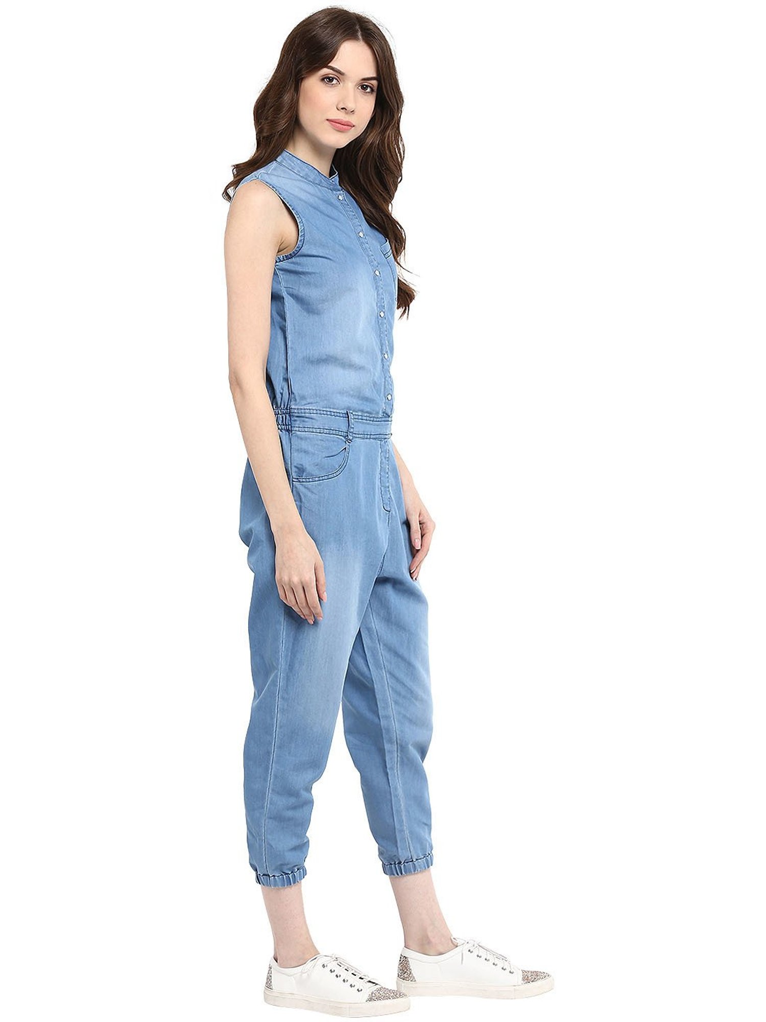 StyleStone Blue Midi Jumpsuit