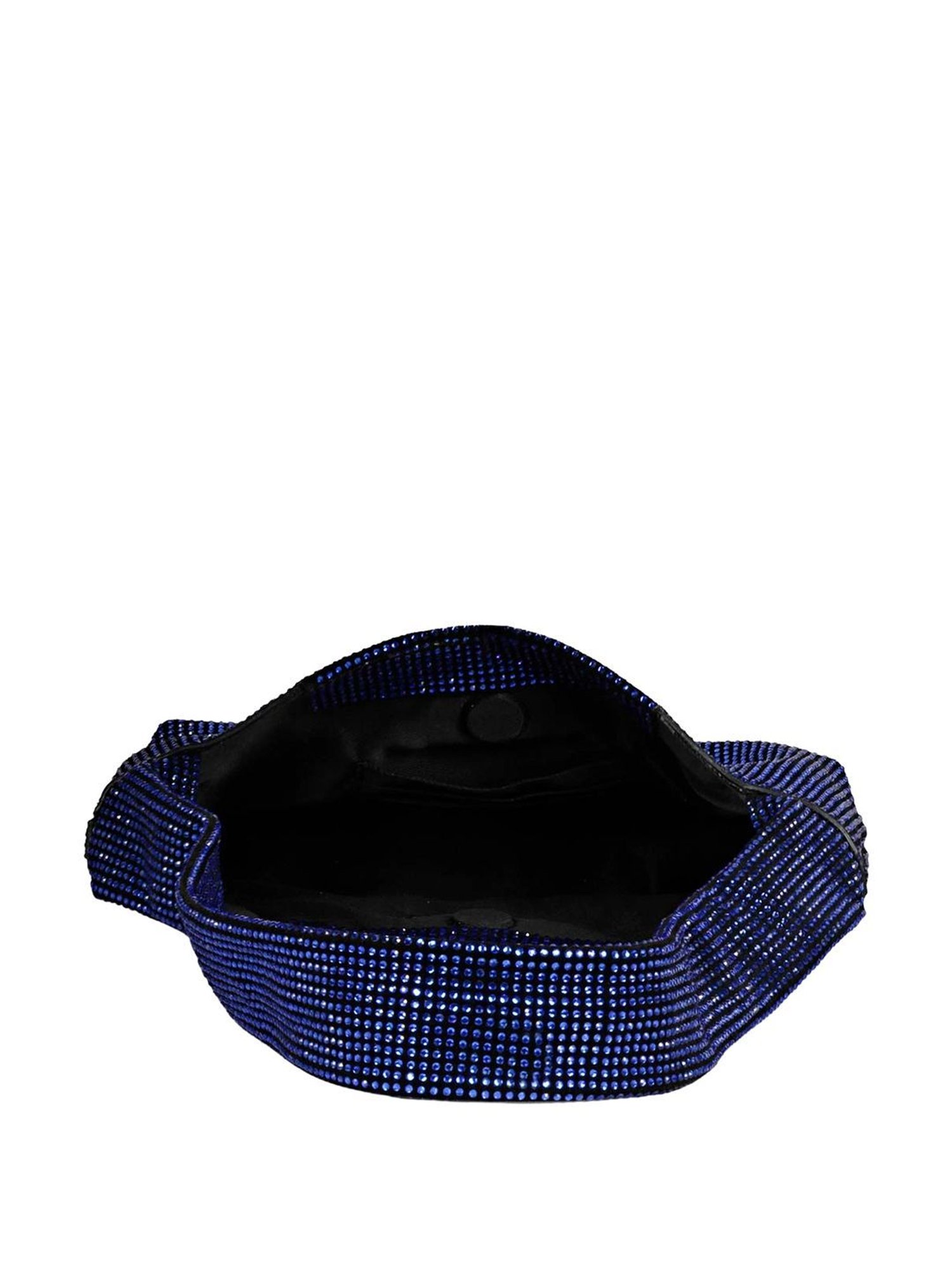 Saint G Blue Embellished Medium Shoulder Handbag