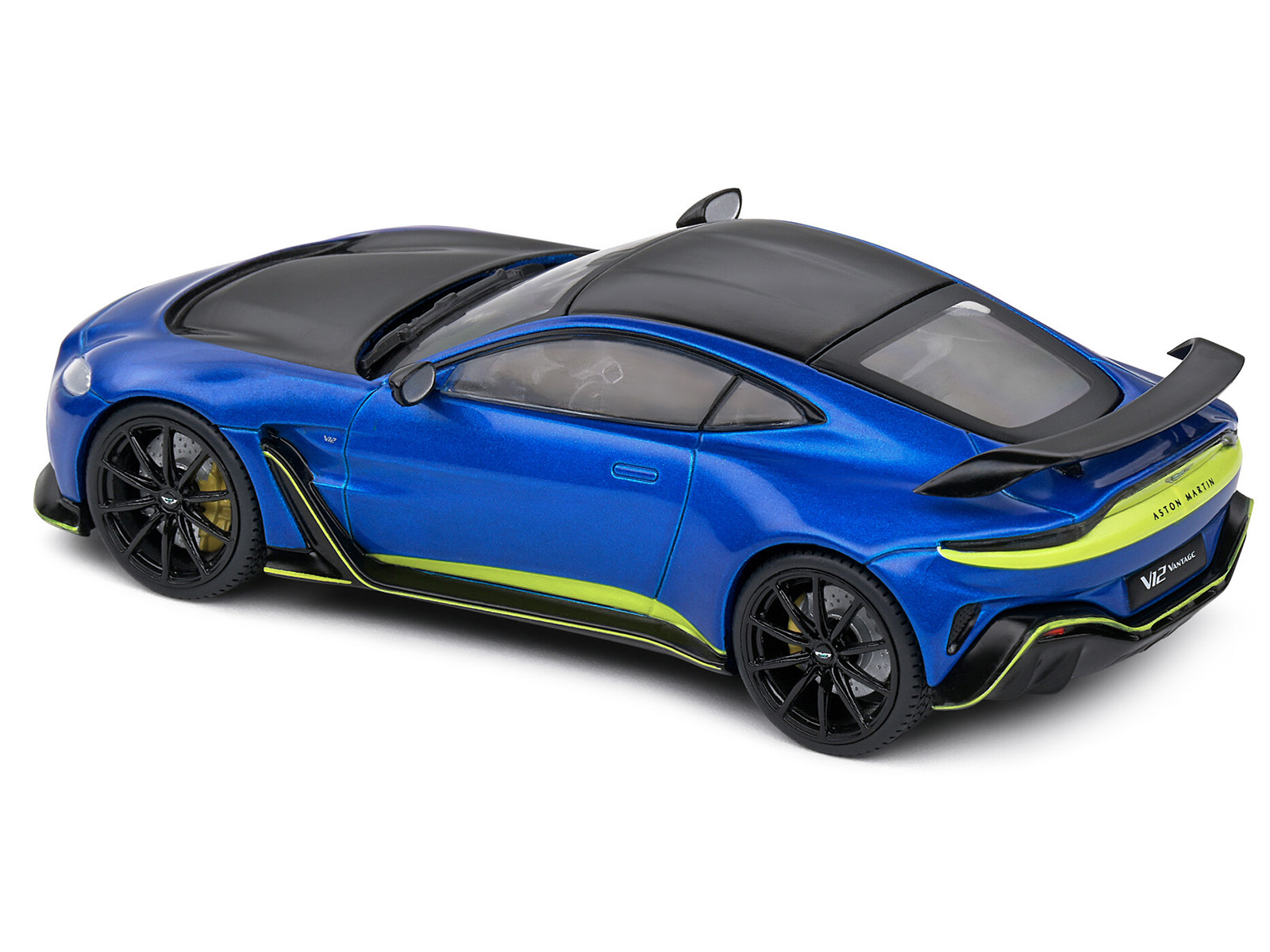 Aston Martin V12 Vantage RHD (Right Hand Drive) Scorpus Red with Black Top and Carbon Hood 1/18 Model Car by Top Speed