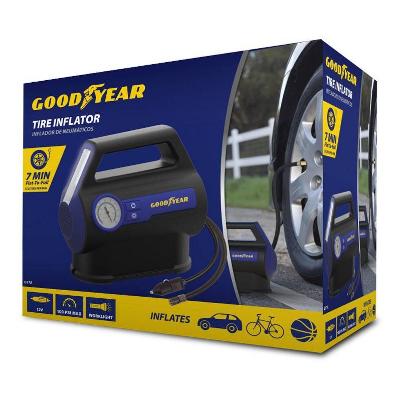 Goodyear Dual Flow 7min Flat to Full Tire Inflator and Air Compressor
