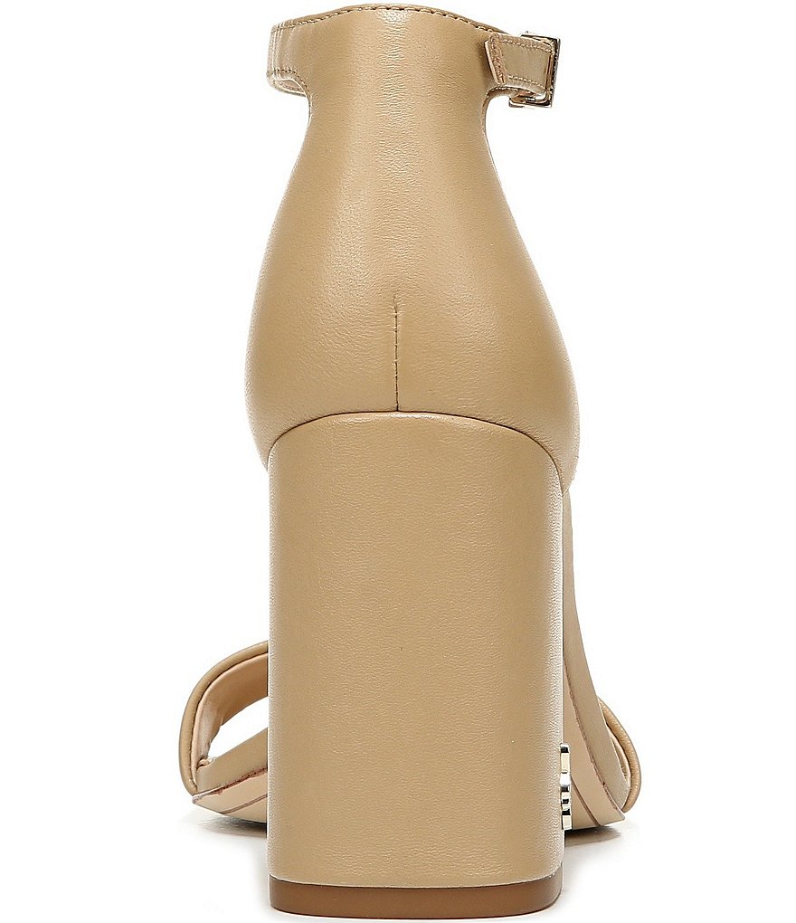 Sam Edelman Daniella Leather Block Heel Square Toe Dress Sandals