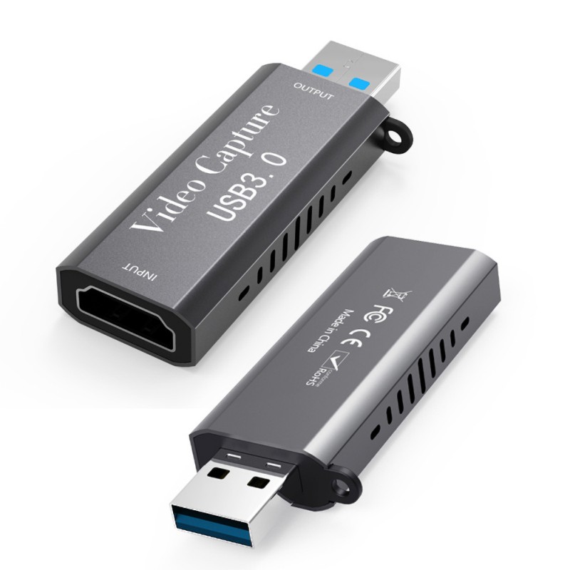 Capture Cards HDMI to USB 3.0 Video Capture Card 1080p 60fps HDMI Capture Card Plug and Play USB Capture Card 4K Game Capture Card Record Directly to Computer for Gaming, Live Broadcasting