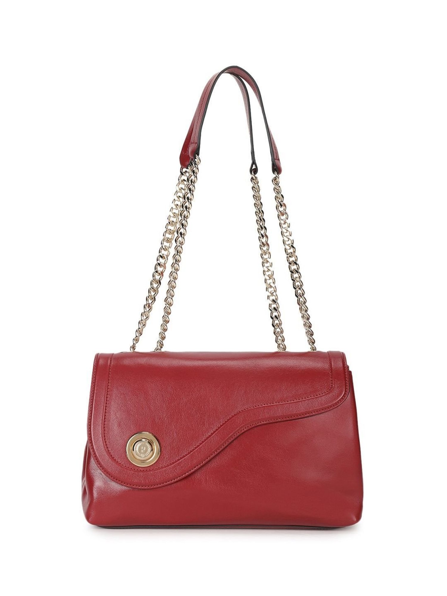 Pollini Red DAYTONA Large Shoulder Bag