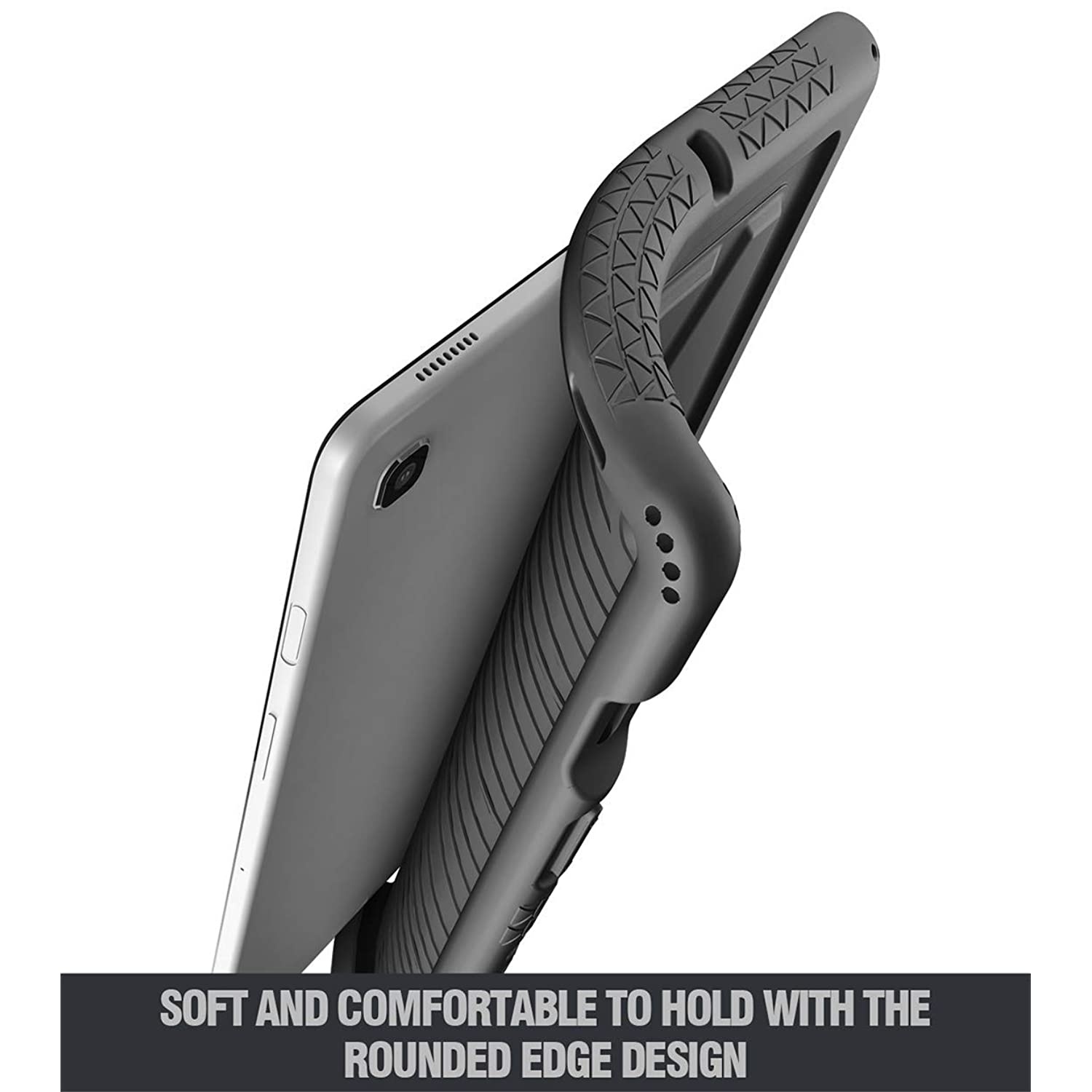 Galaxy Tab S5E Case, Poetic Heavy Duty Shockproof Kids Friendly Silicone Case Cover, TurtleSkin Series, for Samsung Galaxy Tab S5E 10.5 Inch (SM-T720/T725) 2019 Release, Black