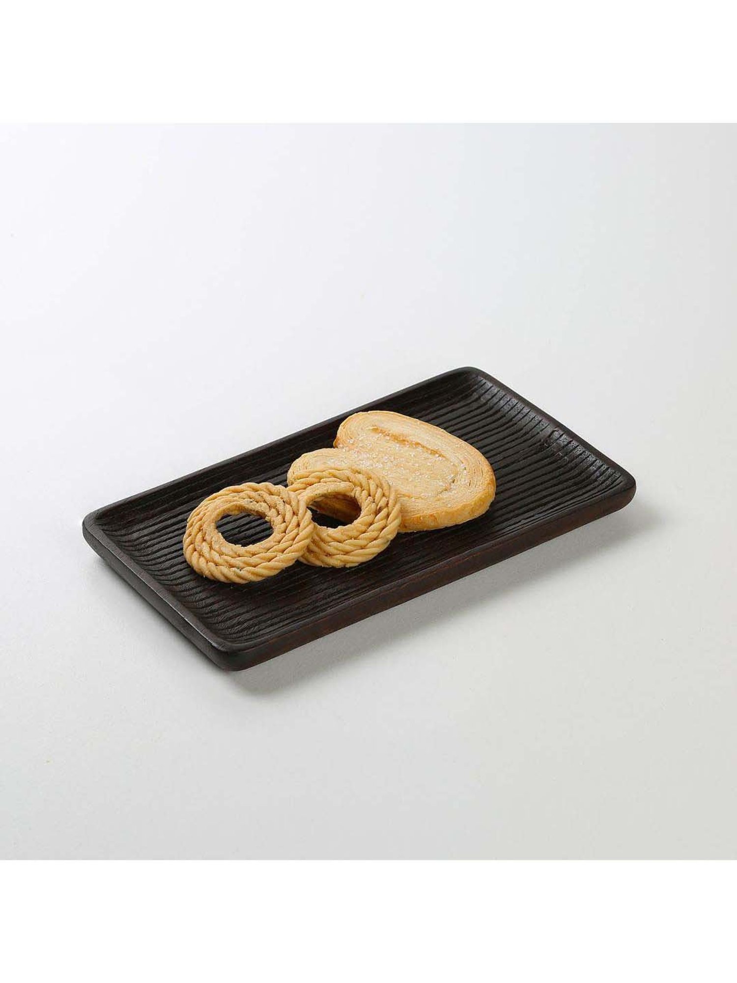 ellementry Brunet Dark Brown Mango Wood Platter - Set of 1