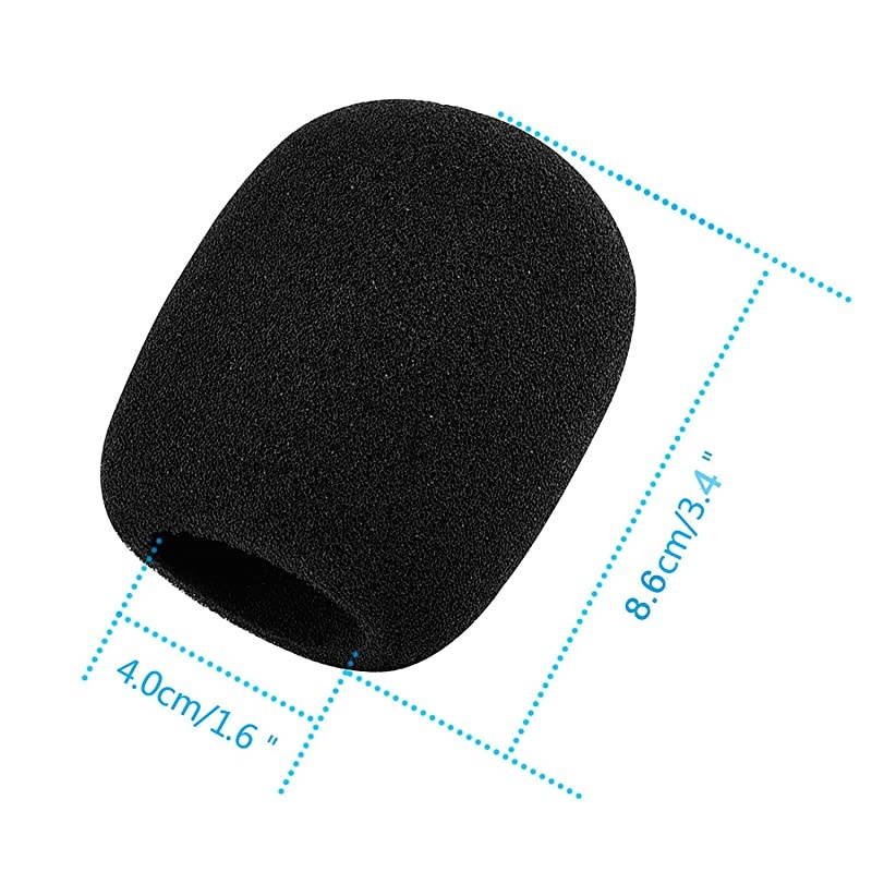 Large Mic Cover For MXL, Audio Technica AT2020 and Other Large Microphones, Microphone Cover Foam, Microphone Filter, Mic Foam Cover, Foam Microphone Cover