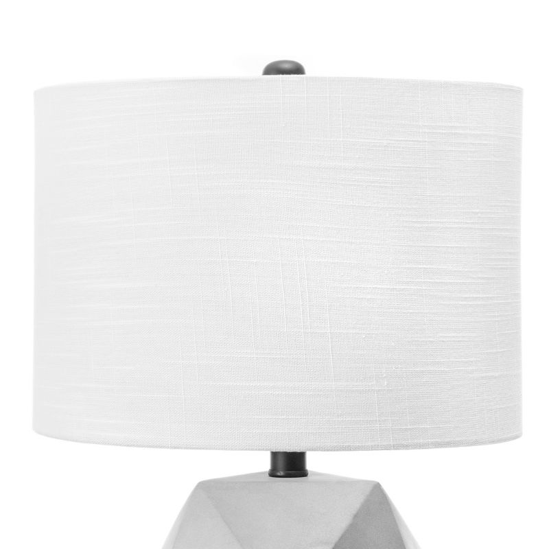 nuLOOM Clairton 20" Cement Table Lamp Lighting - Gray 20" H x 13" W x 13" D