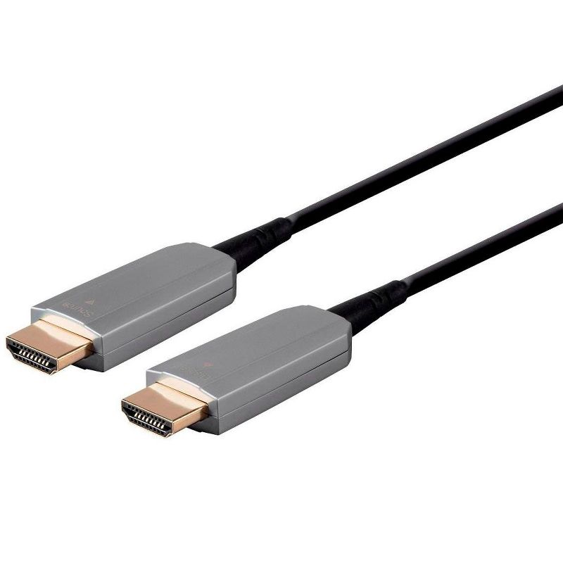 Monoprice HDR High Speed Cable - 60ft - Black, for HDMI-Enabled Devices - 4K @ 60Hz, HDR, 18Gbps, Fiber Optic, AOC, YUV 4:4:4, CMP - SlimRun AV Series