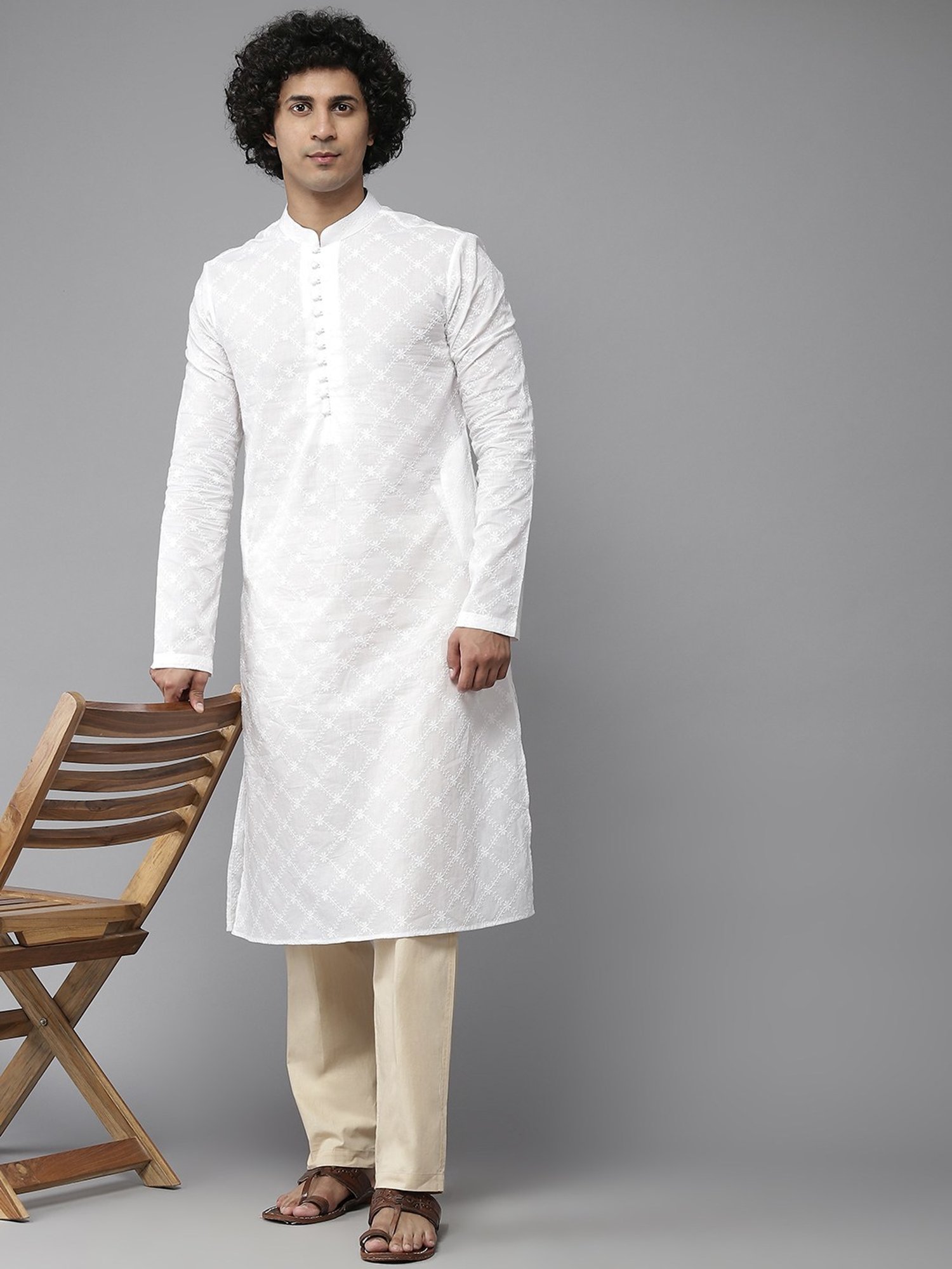 See Designs Beige Cotton Regular Fit Pyjamas