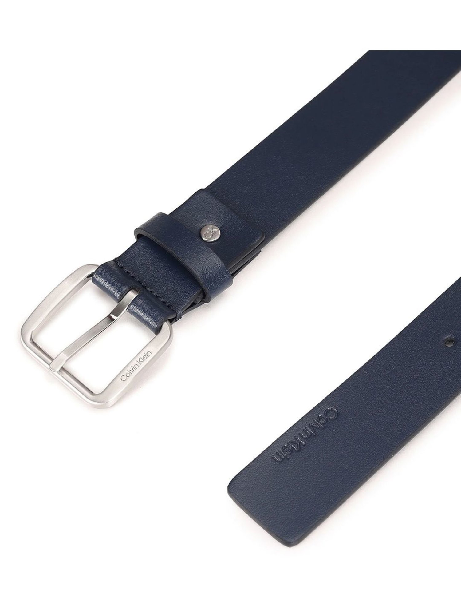 Fossil Julian Black Leather Solid Waist Belt