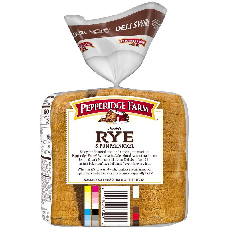 Pepperidge Farm Jewish Rye & Pumpernickel Deli Swirl Bread - 16oz