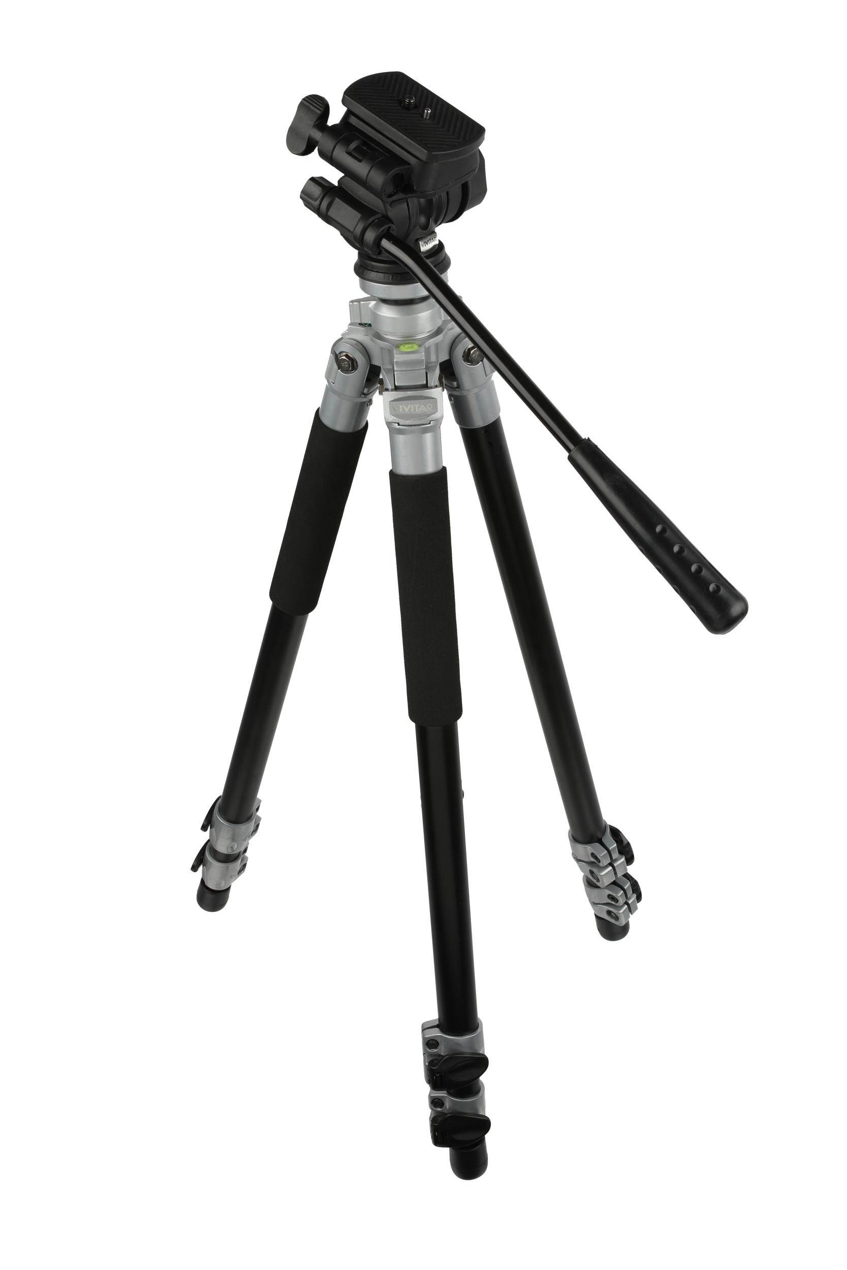 Vivitar Cinema 71 Inch Aluminum Alloy Tripod 360&deg; Fluid Head with Pan Tilt and Elevation Locks 30 LB Load Capacity
