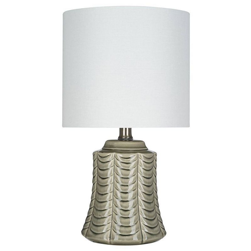 16" Ceramic Accent Lamp Gray (Includes LED Light Bulb) - Cresswell Lighting