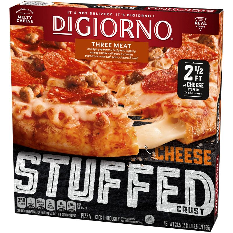DiGiorno Three Meat Frozen Pizza with Cheese Stuffed Crust - 24.5oz