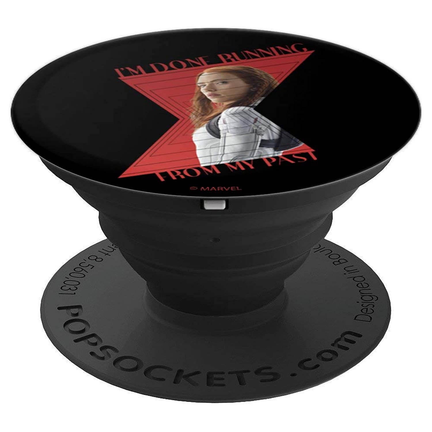 Marvel Black Widow Movie Done Running From My Past Portrait PopSockets Grip and Stand for Phones and Tablets