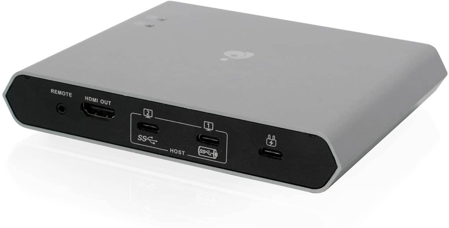 IOGEAR - Access Pro 2-Port USB-C KVM Switch with Power Delivery (TAA Compliant) GUD3C04