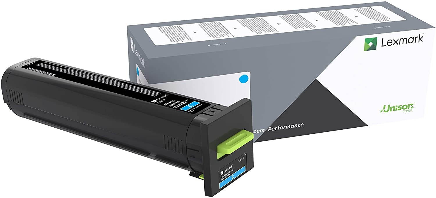 Lexmark Extra High Yield Cyan Toner Cartridge, 22000 Yield (72K0X20)