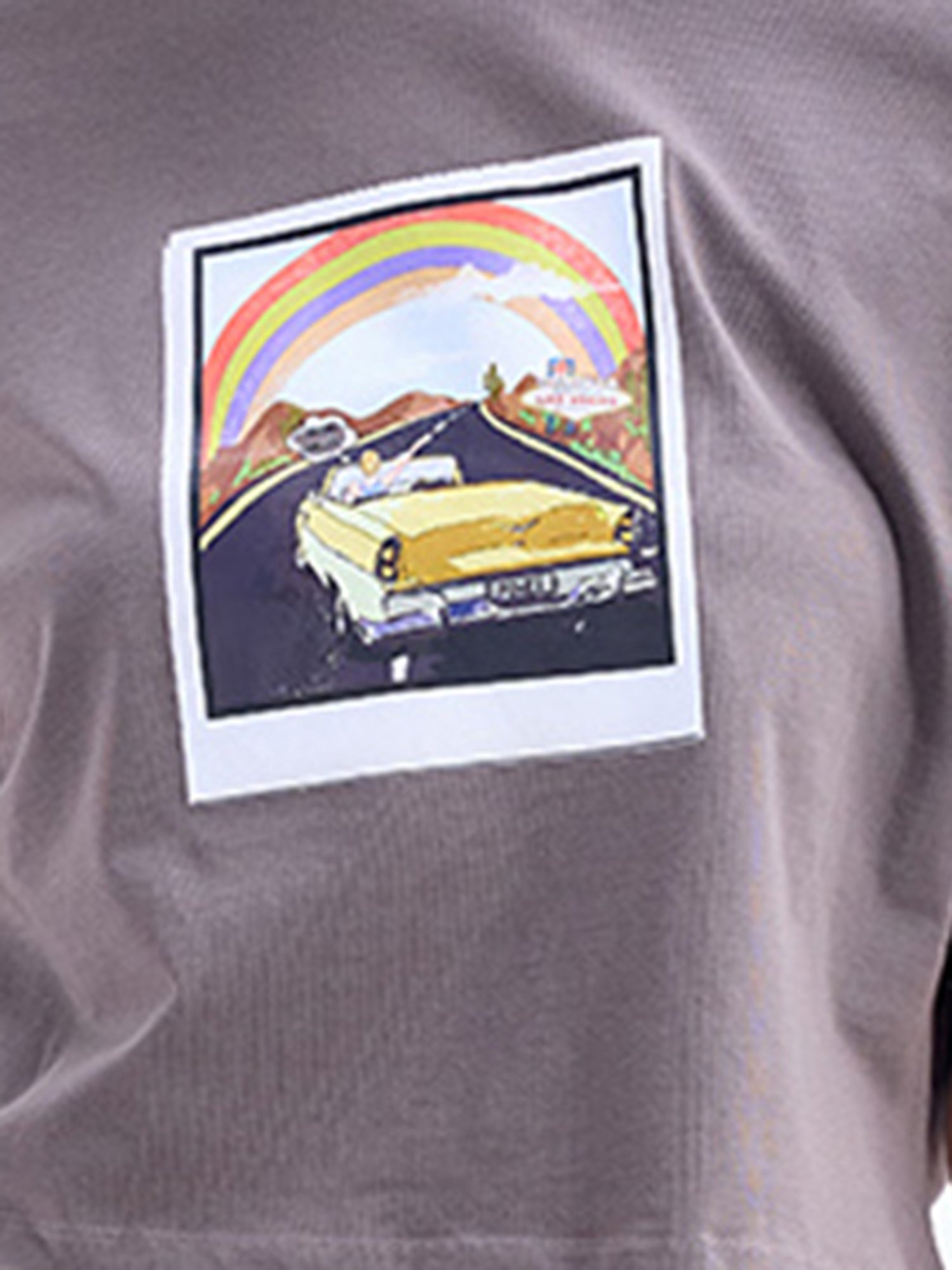 Cover Story Grey Cotton Printed Crop T-Shirt