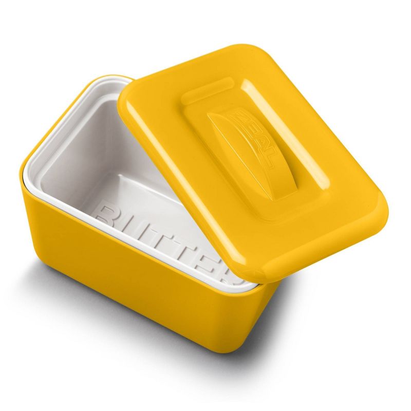Zeal Melamine Double Walled Insulated Butter Dish Mustard