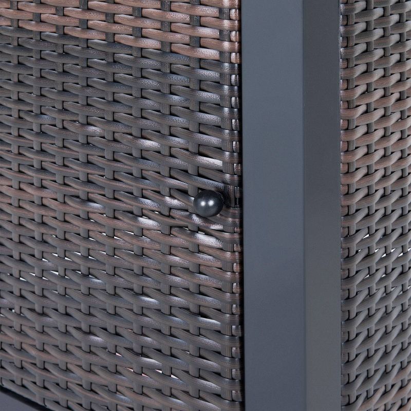 34" Wicker Propane Fire Pit Table - Nuu Garden