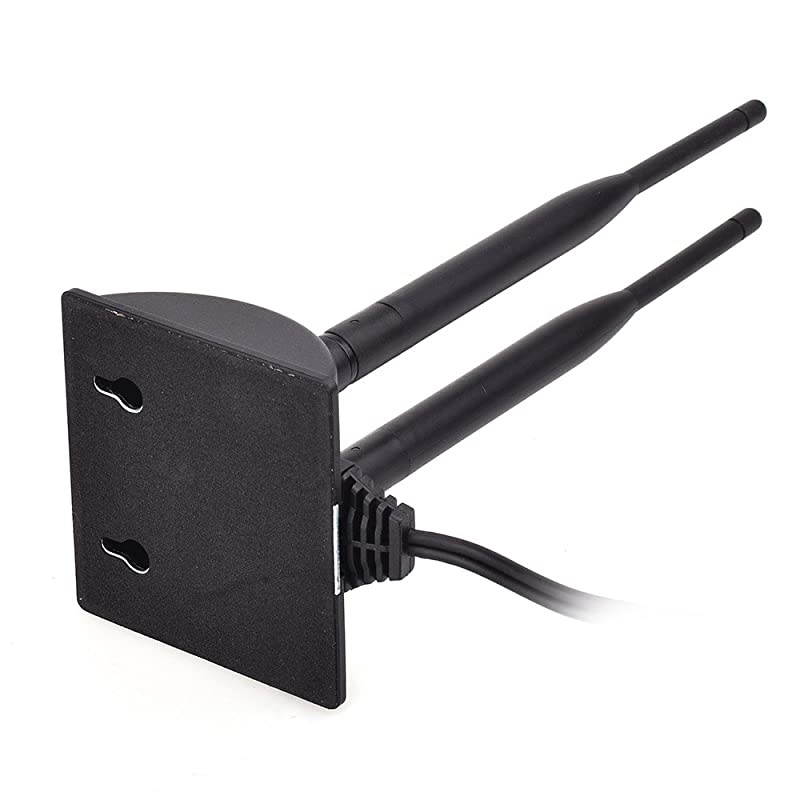 24GHz 5GHz Dual Band WiFi Antenna RPSMA Male Connector with SMA Male to RPSMA Female Adapter 2Pack for PCIE WiFi Network Card USB WiFi Adapter Wireless Router Hotspot