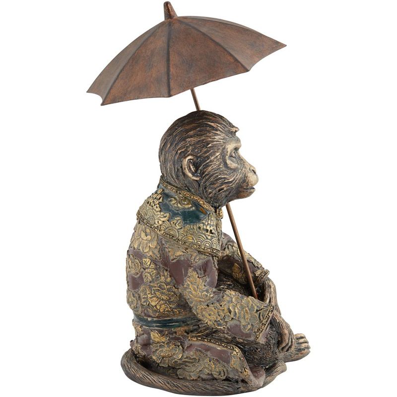 Kensington Hill Tropical Monkey 9 3/4" High Bronze Sculpture
